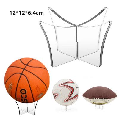 China Hotel Wedding Restaurant Home Sports Custom Acrylic Footballs Soccer Balls Ball Holder Acrylic Display Rack for sale