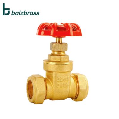 China General Copper Brass Double Pipe Ferrule Gate Valve Ferrule Valves 15mm - 28mm for sale