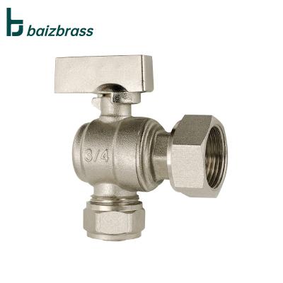 China General Thread Angle Valve Pipe Fittings Brass Forged Aluminum Plastic Plastic Ball Valve For Water for sale