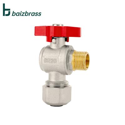 China Control Water Flow Butterfly Handle Copper Manual Angle Valve General Aluminum Plastic Pipe Genuine Unions for sale