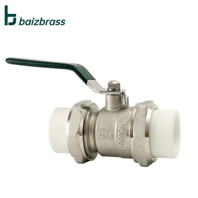 China General Price Reliable General Reliable PPR Long Handle PPR Valves Double Union Union Ball Valve for sale