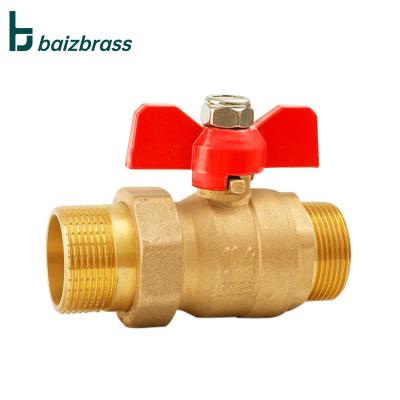 China General China Factory Brass Valves For Water Control Butterfly Handle 1/2