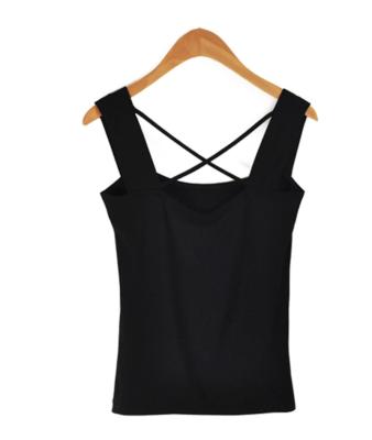 China Breathable Women Beach Wear High Quality Elastic Casual Sexy Sportswear Women Summer Top Thick Vest Strap for sale