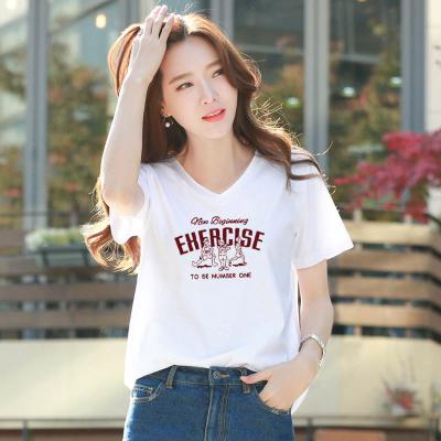 China New Anti-Wrinkle T-shirt Women's Long Shape Personalized Printing Short Sleeve T-shirt Dress Clothing Custom Made Summer XXL Cotton Western for sale