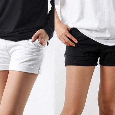 China 2019 Anti-Wrinkle Women Casual Shorts With Pockets Girl Waist Tights Running Shorts Spandex Casual Gym OEM Hot for sale