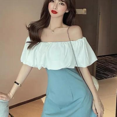 China Anti-Static Factory Summer Standard Maxi Dresses Direct Two-Pieces Dress Casual Ladies Women Printing Beach Dress Simple Shades Long for sale