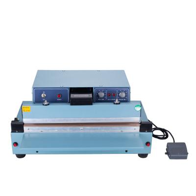 China FKR-450 Food Heat Semi Automatic Pedal Food Chemical Materials Plastic Bag Foot Pulse Cutter Aluminum Sealer Sealing Machine for sale