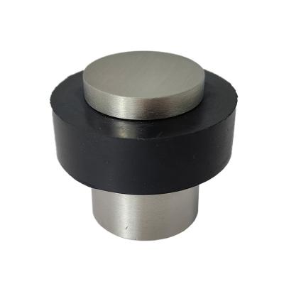 China China Manufacturer Modern Floor Mounted Heavy Duty Cylinder Form Stainless Steel Rubber Door Stopper for sale