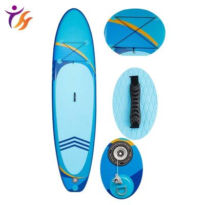 China Unisex Logo Print Inflatable Stand Up Paddle Board Durable Freestanding Surfboard for sale