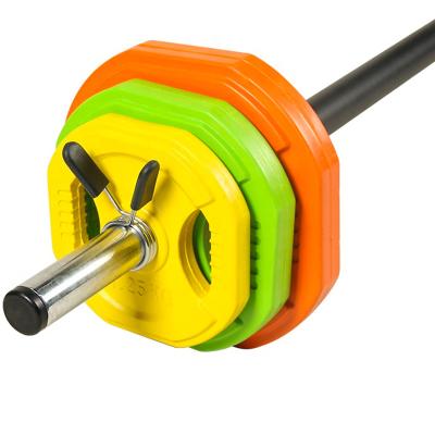 China Durable Barbell Gym Equipment Standard Rubber Colored Aerobic Dish for sale