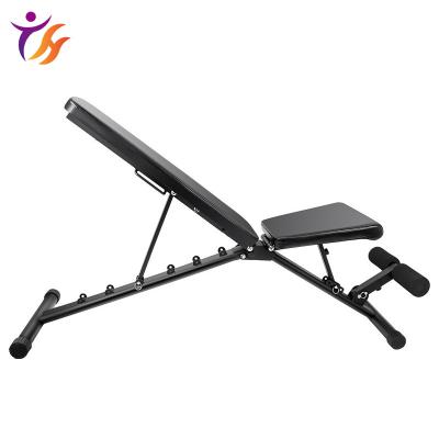 China New Style Dumbbell Stools Design TZH Folding Pipe And Sheet Multifunction Gym Foldable Home Thickened Commercial Fitness Weightlifting Dumbbell Stool for sale