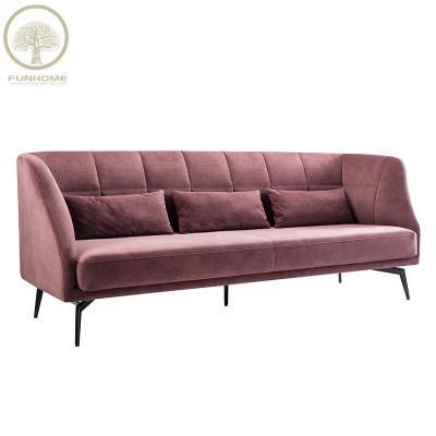 China Velvet Upholstery TV Room Sofa Set Modern Couch Living Extended Pink Sofa for sale