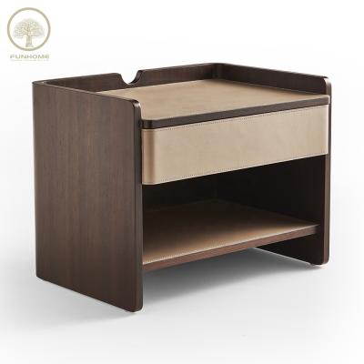 China Modern High End Night Stands Bedside Leather Night Stands for sale