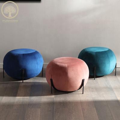 China Modern Round Living Room Small Pouf Woven Pouf Ottoman Stool For Sale for sale