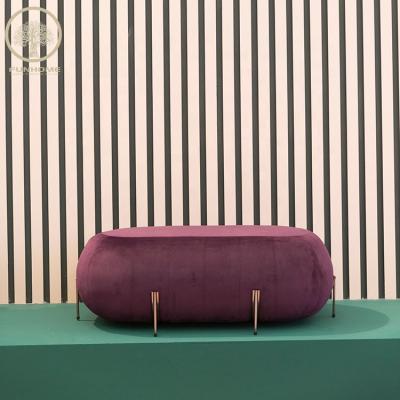 China Modern Living Room Velvet Tufted Ottoman Stool Ottoman Chair for sale