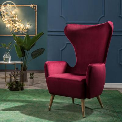 China Fashionable modern lounge wingback chair with design armchair for living room for sale