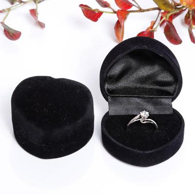 China Ring packaging box wholesale handmade flocking jewelry box plastic ring box with velvet for sale