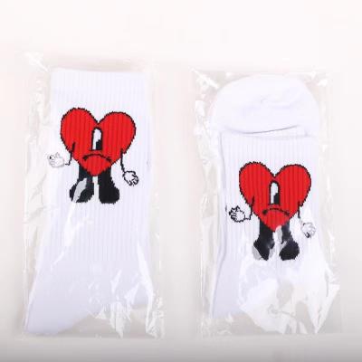 China Skiing Socks Breathable Warm Wholesale custom print White bad bunny socks for sale