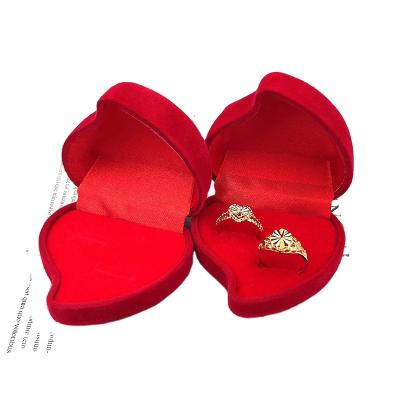 China Ring packaging box Christmas Gift Box Wedding Ring Box Factory Handmade Plastic Jewelry Ring Box Velvet for sale