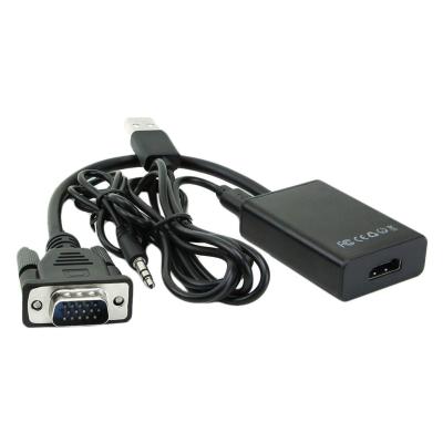 Chine Mâle de VGA à HDMI 1080P HD + adaptateur visuel audio de convertisseur de TV TVHD avec le câble à vendre