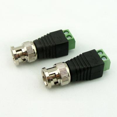 China Bloques de terminales de tornillo Cat5 coaxial al conector video masculino del balún de BNC en venta