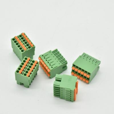 China Screwless 3.5mm pitch pluggable spring clamp terminal block HEADER for sale