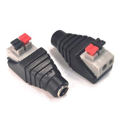 China 2.1mm x 5.5mm DC female terminal block with push down connection en venta