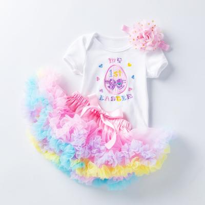 China Cotton Easter clothing set for baby for sale