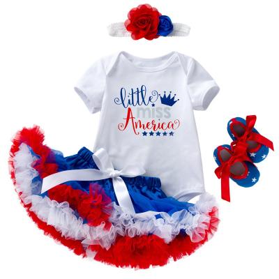 China Nylon and Cotton USA Independence Day Dress Set for Baby for sale