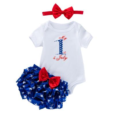 China Cotton USA Independence Day Clothing Set for Baby for sale