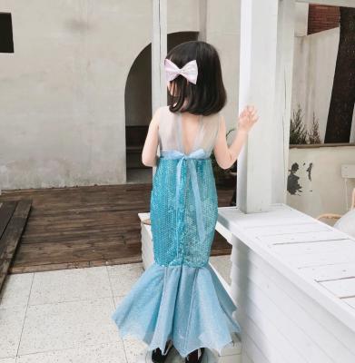 China Polyester and Cotton Mermaid Little Princess Costume Dresses for Kids for sale