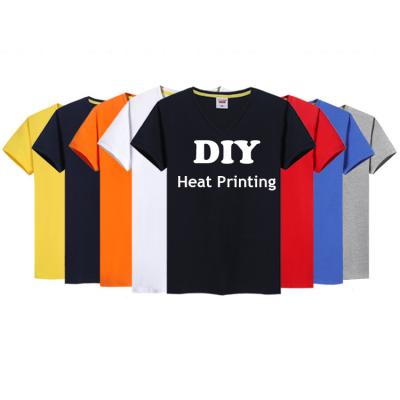 China Customized Heat Transfer Printing Solid Color Cotton T-shirt For Kids 803-TS-01 for sale