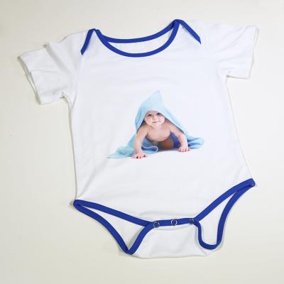 China Modal Sublimation Blank Heat Transfer Printing DIY Baby Overalls for sale