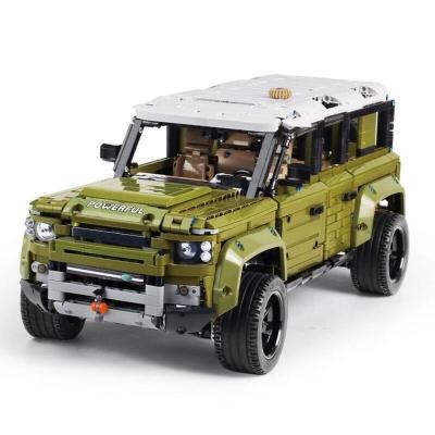 China SUV Model Off Road Mold Parents DIY Car Toy Large Size Building Block Toys Static Plastic Model SUV Off Road Vehicle Version Children Birthday Gift 13175 for sale