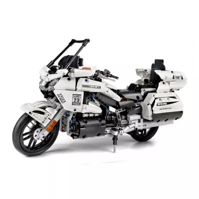 China Professional Wholesale Price Motorcycle Model Diecast King 23001 Motorcycle Diy Building Block Toys Legoi for sale