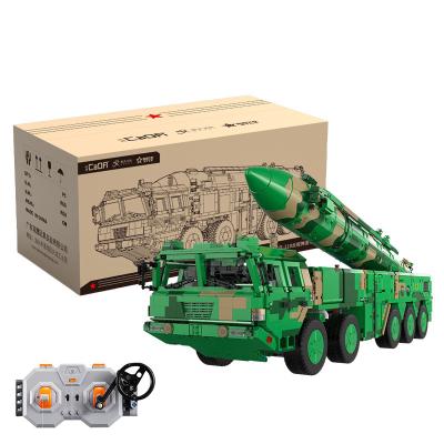 China Tiger Tank Military 2023 New Arrivals Military Toys 6351Pcs Dongfeng-21D Missile Vehicle Moc Toys Model Rc Military Building Block Science Toys for sale