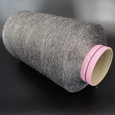 China 100% Blend 150D Anti-Pilling Polyester Gray Black Heather Hemp DTY White Yarn For Knitting Fabric for sale