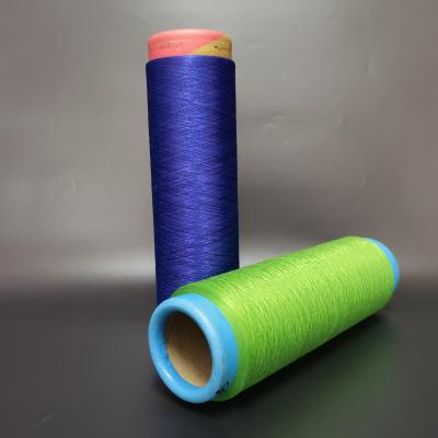 China Dope Color DTY 150d/144f Sim Good Performance Colored DTY Dyed Polyester 100% Polyester Yarn for sale