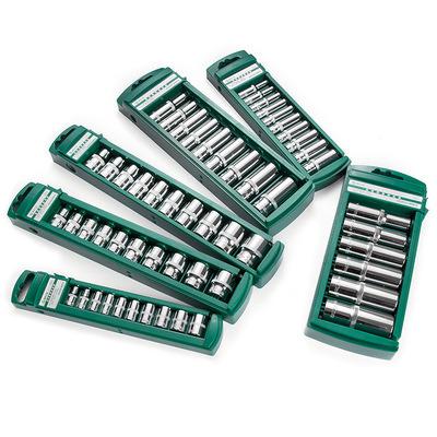 China Hot Seller 2020 Chrome Vanadium Alloy Steel Wholesale 10 Pieces Car Repair Base Set Toolbox Hardware Socket Wrench Ratchet Tool Kit Socket Repair for sale