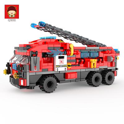 China 842+PCS mini toy firefighting ladder truck block educational plastic legobuilding toys for children kids diy bricks sets wholesale gifts for sale