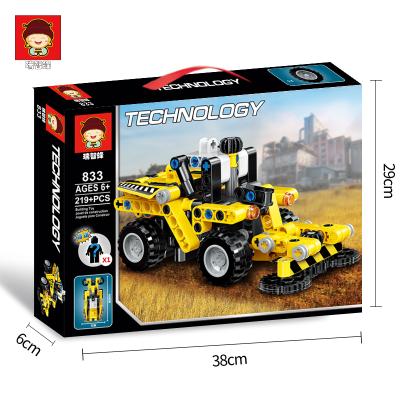 China 219+PCS Mini Tractor Bricks Toys Building Blocks Plastic Technic Educational Toy Educational Block For Children Wooden Kids Gift New Toy Building Blocks for sale