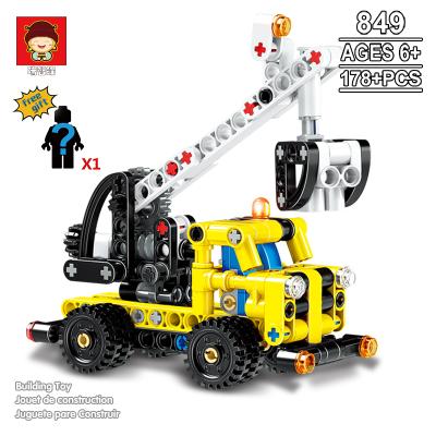 China Mini truck crane educational toy 178+PCS plastic block legobuilding toys for kids brick sets wholesale kids gifts other educational for sale