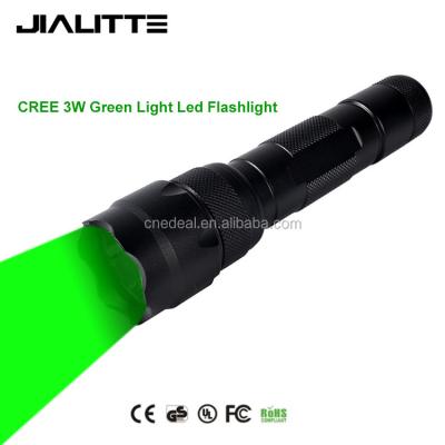 China Fire Flashlight Jialitte F053 Flashlight Factory CREEs 3W Green Light 501B Ultra Bright Led Hunting Torch for sale