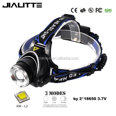 China Explosion Prevention Jialitte H001 Led Head Light Headlights CREE XML L2 LED 2000LM Led Zoom Headlights Lamp for sale