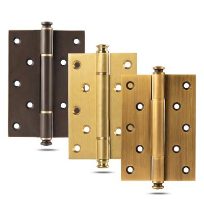 China Modern 4 inches / 5 inches of pure copper wood furniture hardware hinge bedroom brass special screw configuration for sale