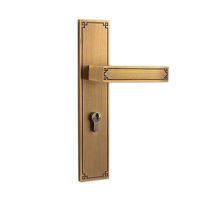 China Long-Lasting Hardware Chinese style bedroom brass door lock household silent indoor hardware accessories for sale