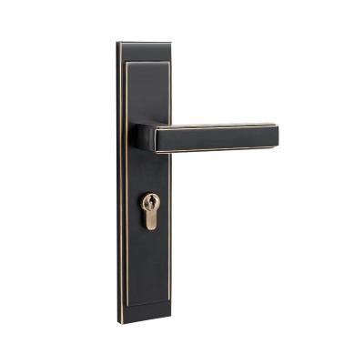 China Long-Lasting Hardware Indoor brass door lock home bedroom is wooden door handle double lever lock hardware for sale