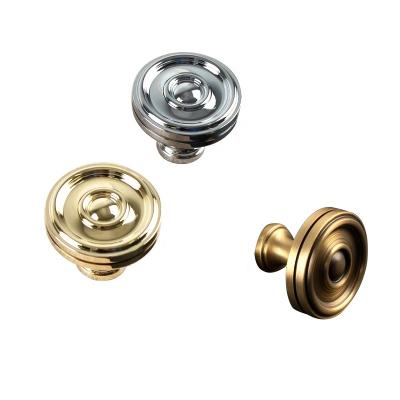 China Modern American brass drawer French golden cupboard door shake hand shandle furniture hardware puckering knob for sale