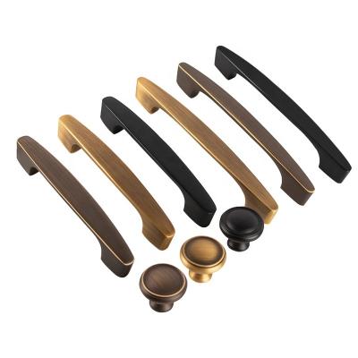 China Contemporary/Modern/Minimalist Minimalist American style pure copper solid furniture handle bedroom wardrobe kitchen cabinet door handle office home drawer sin for sale