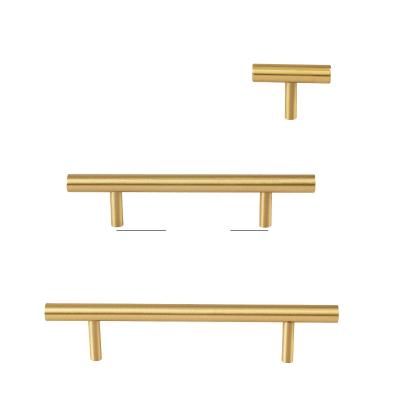 China Contemporary/Modern/Minimalist T-shaped furniture home handles drawers wardrobes cabinet  bedroom home doorknobs brass minimalist for sale